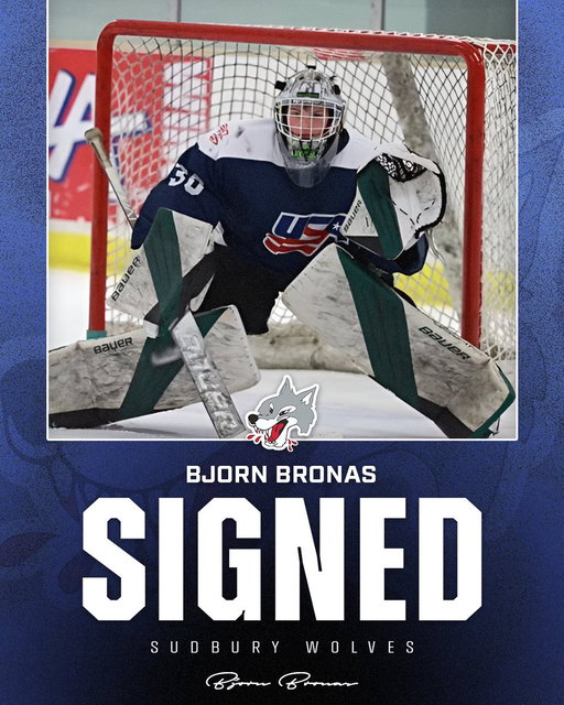 Goaltender Bjorn Bronas, our fifth round selection in the 2023 OHL Priority Selection, has committed to the Wolves.
 
Welcome to Wolves Nation, Bjorn!

🗞️: https://t.co/BEz9qfsVX7 (link in bio) 