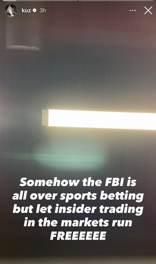 Kyle Kuzma’s ig story on sports betting 👀

(via: Kyle Kuzma/ IG) 