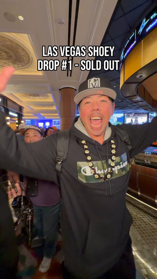 ICYMI 👉 This is how Shoey drop day 1 went. Stay tuned for additional limited designs dropping this week. @VenetianVegas 