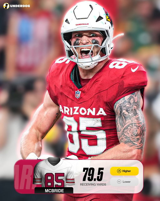 Players projected more receiving yards than Trey McBride (79.5) this week...

Jaxon Smith-Njigba (93.5)
Puka Nacua (88.5)
Amon-Ra St. Brown (82.5)

That's it. That's the list. 