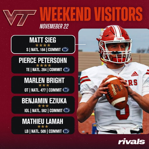 Penn State commits are flocking to Virginia Tech this weekend as the James Franklin era has begun🦃

Read: https://t.co/LsY2aBqrm4 