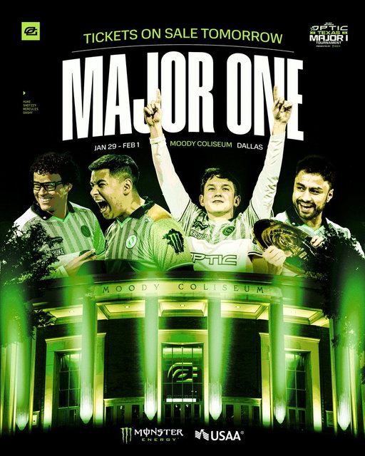 Welcome to Major I, presented by @MonsterEnergy 

Moody Coliseum | SMU Campus

Tickets go on sale TOMORROW, 11a CT. Stay tuned 