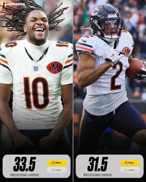 Luther Burden is projected MORE receiving yards than DJ Moore this week 👀