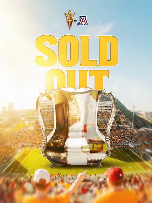 Next Friday's Territorial Cup matchup is officially SOLD OUT 😈

Still looking to get tickets? Check out Ticketmaster, the official marketplace of Sun Devil Athletics, for last-minute tickets: https://ow.ly/TXtk50Xw2cs 