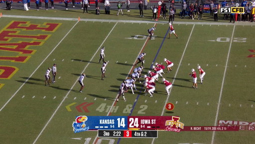 Brahmer WIDE open for the @CycloneFB TD! 