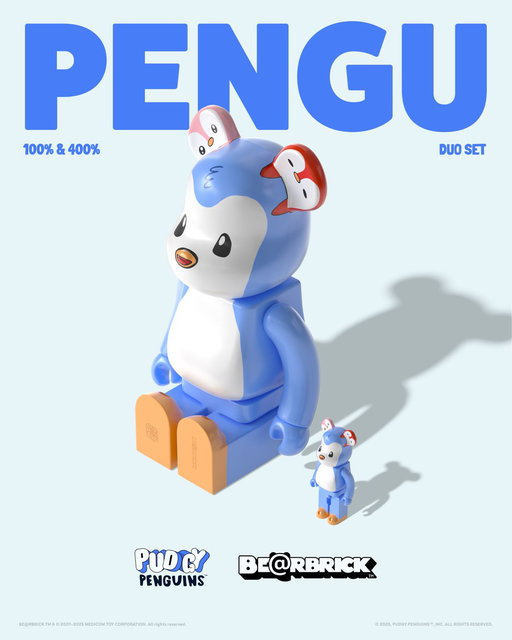 Pudgy Penguins X BE@RBRICK

We are excited to be partnering with the globally renowned collectible toy BE@RBRICK to release a limited edition Pengu collectible. 

This drop goes live tomorrow, November 23rd, at 10am EST. More information below. 