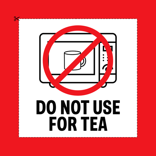 Here’s a handy warning sign to print out and stick on your microwave. 