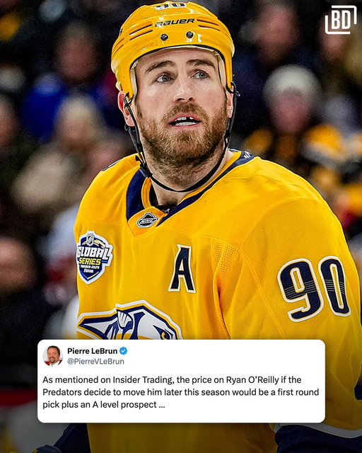 The Predators are reportedly looking for a first-round pick and an A-level prospect in return for Ryan O’Reilly, per @PierreVLeBrun 👀 