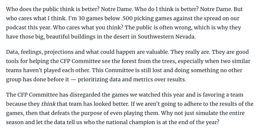What the College Football Playoff Committee is doing to Miami is the biggest injustice in the system's history

Column: https://t.co/uygHrAMJNo 