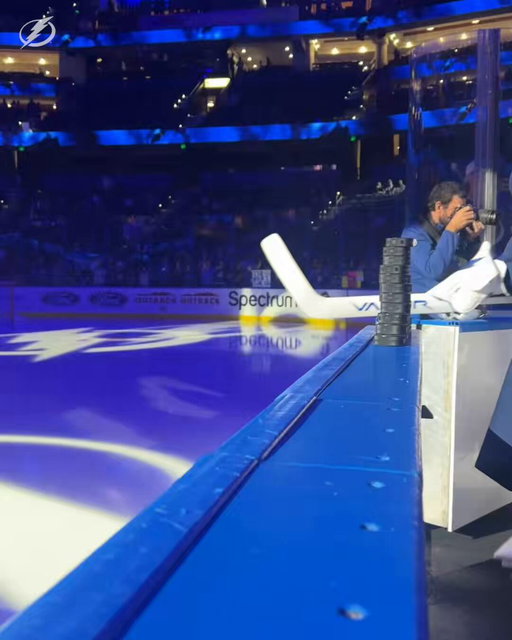 All pucks did in fact hit the ice 👀 