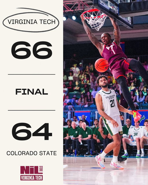 𝙂𝙖𝙢𝙚 1 𝘿𝙪𝙗…

Gritty team win now onto the next 👀

Show the boys some love👇
https://t.co/AWzWurxZoc

#Hokies #NCAABasketball 