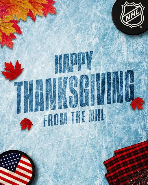Happy Thanksgiving to our NHL family in the United States! 🇺🇸 