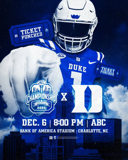 See you in Charlotte 😈

🎟️ https://goduke.com/feature/Football-ACC-Championship 