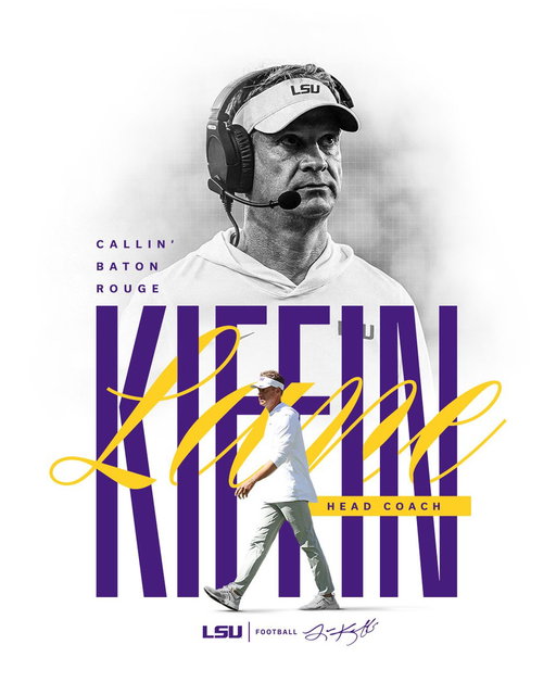The head coach of your Fighting Tigers. @Lane_Kiffin is Callin' Baton Rouge! 