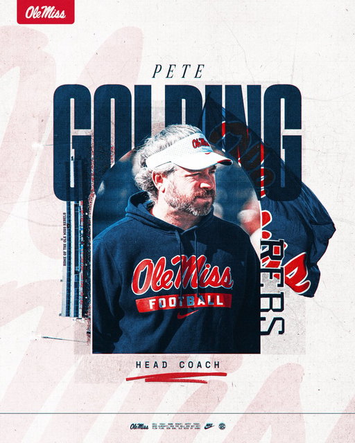 OFFICIAL | Pete Golding Named Head Football Coach at Ole Miss

@CoachGolding x #HottyToddy

📰 https://rebs.us/4rpiye5 