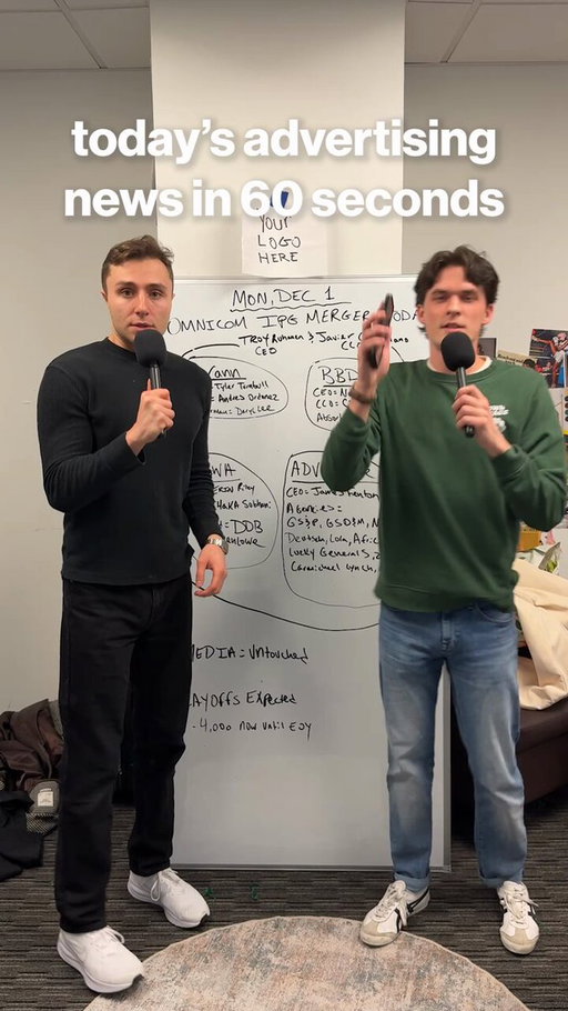 TODAY’S AD NEWS IN 60 SECONDS

🚨MERGER MONITOR🚨 

WE HAVE THE AGENCY STRUCTURE FOR THE NEW OMNICOM IPG ENTITY 