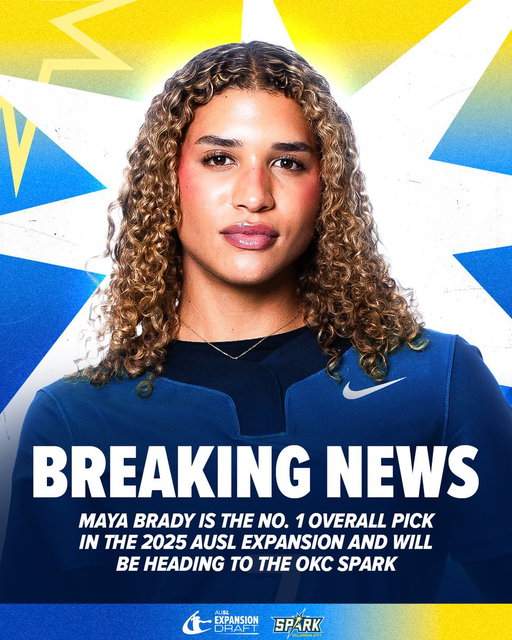 No. 7 is No. 1 🌟 

@BradyMaya is headed to OKC!

@ausl_spark x @espnW 