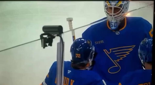 Jordan Binnington has some words for Jim Montgomery after getting pulled early in the 1st 