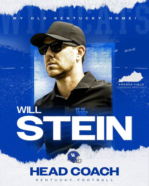 It’s Stein Time in the Bluegrass. 😼

@CoachWillStein is our new head coach!

📰🔗 http://bit.ly/48aDAFG 