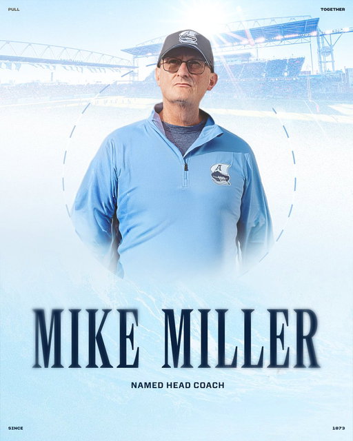 The Toronto Argonauts officially announce Mike Miller as the new head coach. 