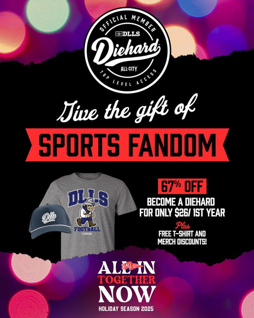 🚨 Cyber Monday Sale 🚨 

You still have time to take advantage of our best Diehard deal EVER

$26 For a Full Year of Access, plus…

✅ Free DLLS T-Shirt
✅ 20% off all merch & events
✅ Physical DLLS membership card and welcome package

Hurry…sale ends soon!

https://alldlls.com/cyber-social