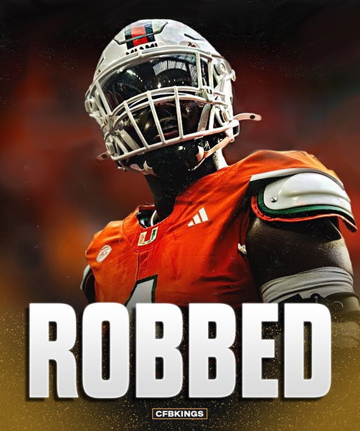 Despite:

• Beating Notre Dame
• Having the same record as Notre Dame
• Having more Top 10 wins than Notre Dame
• Having an equal SOS to Notre Dame’s
• Having an equal SOR to Notre Dame’s
• Beating 3 of their 4 common opponents by more than Notre Dame did

…Miami will be left out of College Football Playoff while Notre Dame is currently in.
