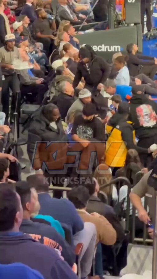 A not so happy homecoming for Max B at MSG. The Wave God and French Montana were apparently sitting in Karl Towns Sr. And Jordyn Woods' seats and escorted out. 
