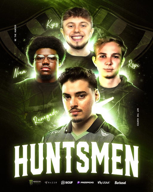 WELCOME TO THE @HUNTSMEN

@Renegade_JW
@NiumFPS
@8Kips
@Rspiii

#BeTheHunter 