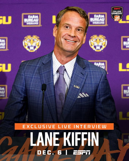 New LSU head coach Lane Kiffin will be joining the show this Saturday. 