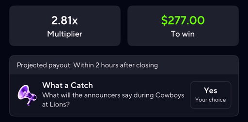 JUST FOUND A WHALE FOR TNF 🎯🐳

ANNOUNCERS TO SAY: “WHAT A CATCH!” DURING TNF BROADCAST. 