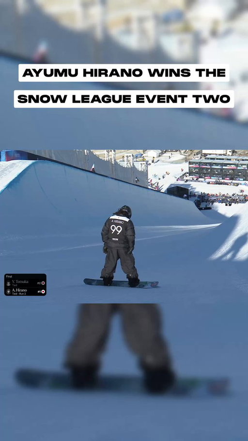 🏆 Ayumu Hirano winning run on Finals Day at Event Two 🏆

#TheSnowLeague 