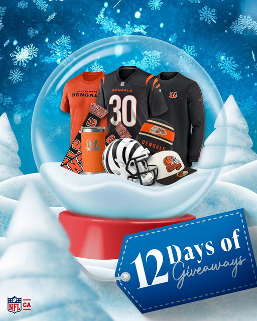 Some Canadian Flare for Day 5! 🇨🇦 

For Day 5, we’re giving away a signed Chase Brown jersey & Bengals merch prize pack!!

To enter:  

1. Must follow @NFLCanada & @bengals
2. Like this post
3. Tag a friend
4. Comment your favourite Bengals player! 

Full T’s and C’s are linked in our bio!