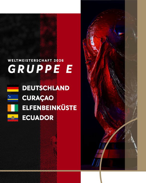 Unsere Gruppe für die WM 2026 in den USA, Mexiko und Kanada 👇️

ℹ️ Alle WM-Spiele seht ihr live bei Magenta TV, ausgewählte Spiele bei ARD und ZDF. 