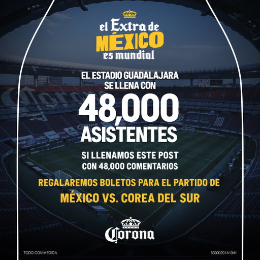 Llenemos el Estadio GDL dando el extra en los comentarios para activar 1 boleto doble para asistir al estadio. Comenta este post con ¿cómo darás el extra en este estadio de la Copa Mundial FIFA?👆🏼⚽️
¡Entre más comentarios hagas, mayor es la probabilidad de ganar! 
