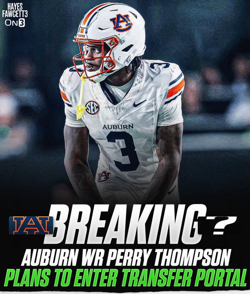 BREAKING: Auburn WR Perry Thompson plans to enter the @TransferPortal, he tells @on3  The 6’3 213 WR was ranked as a Top 50 Recruit in the 2024 Class  He’ll have 2 years of eligibility remaining

https://t.co/RlUbB6EMhS 