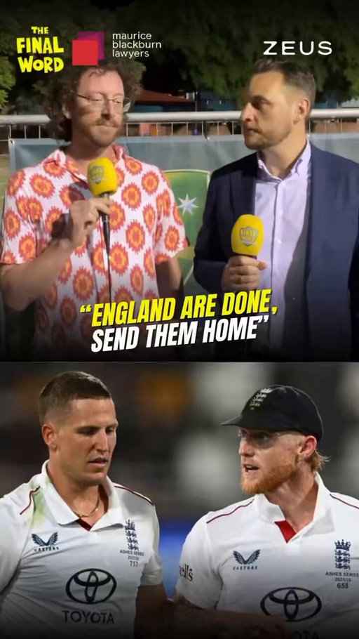 "England are done. Pack them up. Box them up. Send them home. They need a Stokes miracle of Leeds' 2019 proportions, but I think he's out of miracles.”

TFW #Ashes Daily out now on your feeds and YouTube. 