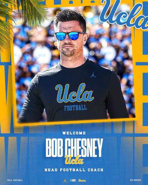 A new era of UCLA Football begins. Welcome to Westwood, Head Coach Bob Chesney! 

🗞️: https://t.co/K9MggOFOny

#GoBruins 