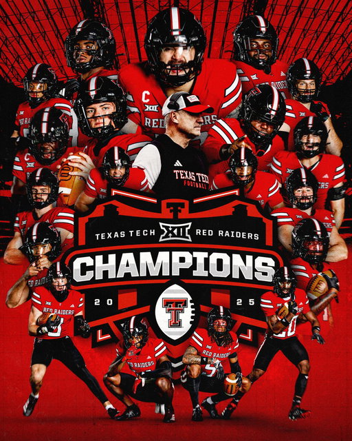 YOUR TEXAS TECH RED RAIDERS ARE BIG 12 CHAMPIONS! 🏆 
