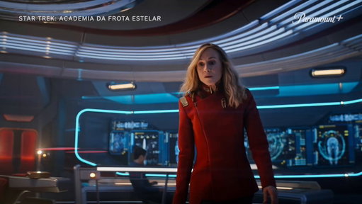 A chegada de Nus Braka só pode significar uma coisa: Alerta Vermelho. Paul Giamatti embarca em Star Trek: Starfleet Academy em 15 de janeiro no meu streaming. #StarTrek #ParamountPlusNaCCXP  #StarfleetAcademy  #CCXP25 