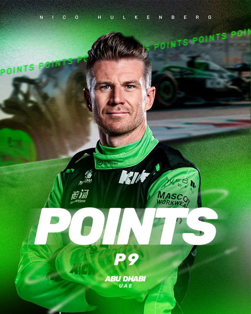 From 18th - 9th 🙌 
POINTS for the final race in 2025!

#AbuDhabiGP 