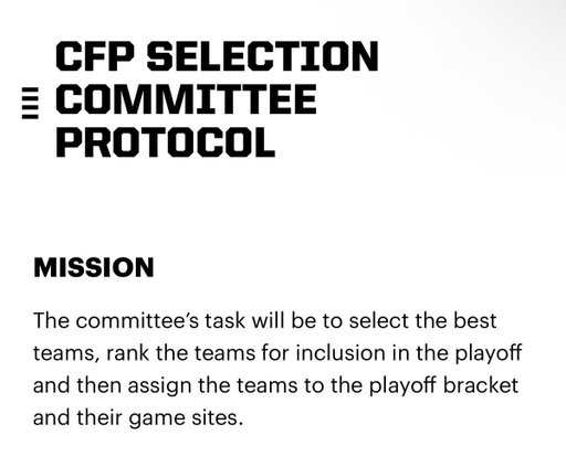Congrats to all the teams who made the @CFBPlayoff. Many talented, deserved programs. 

Worth asking the question… 

Was the core mission &amp; purpose of the committee to ensure the BEST teams are included upheld? 