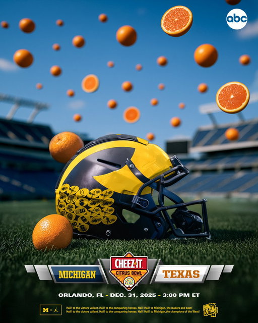 Michigan vs Texas

New Year's Eve in Orlando at the @CitrusBowl.

Game Info » https://t.co/ryyRoXxOA3 