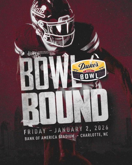 The Dawgs Are Going Bowling!

𝐍𝐞𝐱𝐭 𝐒𝐭𝐨𝐩: @DukesMayoBowl

#HailState 