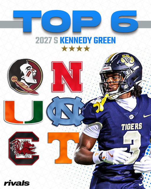 NEWS: 2027 4-star safety Kennedy Green is narrowing focus on schools, eyeing early decision. 

The latest: https://t.co/5d7Hcag6qK 