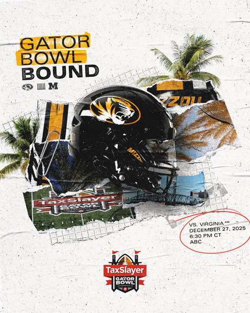 Headed to Jacksonville📍

🆚 Virginia 
🗓️ December 27th
⏰ 6:30 PM CT 
📺 ABC 
📍 EverBank Stadium 

#MIZ | #STP 