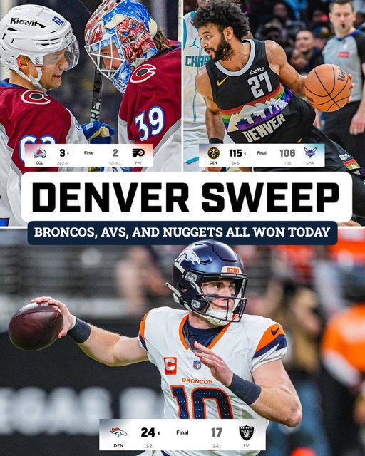 Denver teams went 3-0 on the road today 😎🔥 