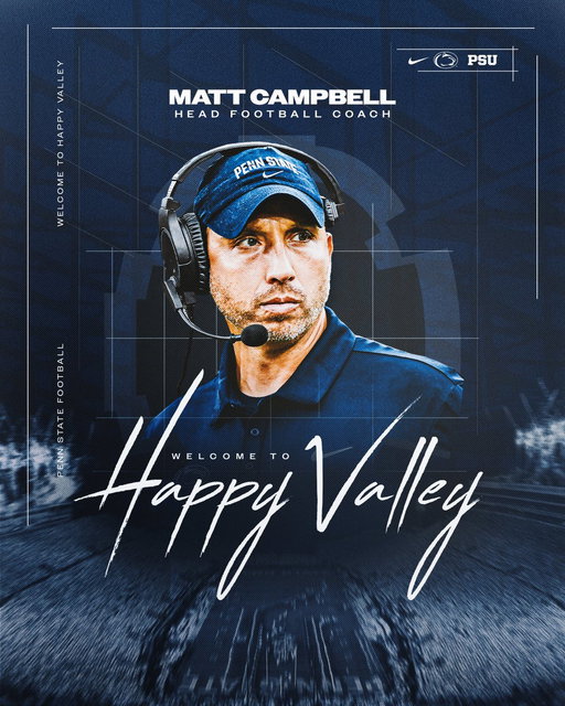 Officially official.

Welcome to Happy Valley, Coach Campbell!

#WeAre 