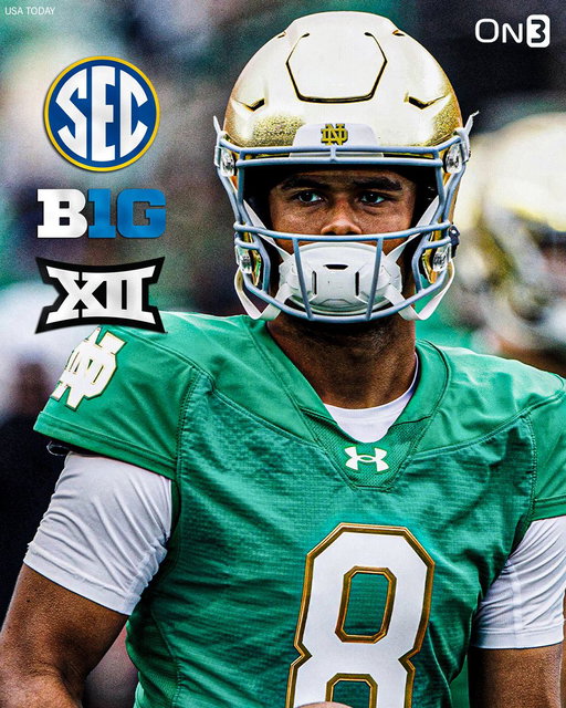 Initial teams to watch for Notre Dame transfer QB Kenny Minchey include SEC, Big Ten and Big 12 schools, via @SWiltfong_👀

View: https://t.co/4T0DeiUojt 