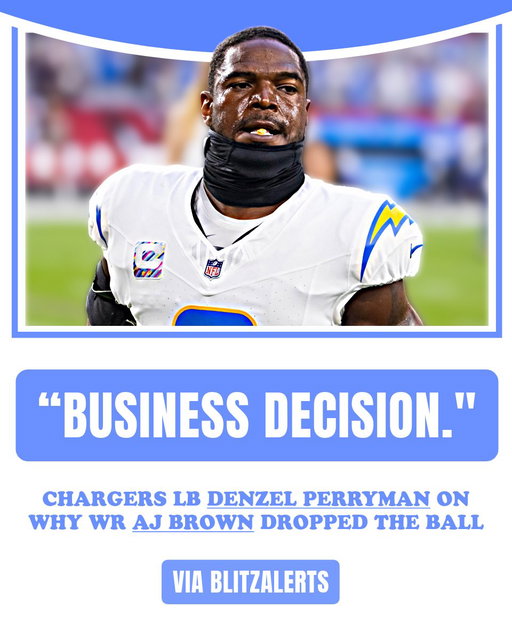 #Chargers LB Denzel Perryman claims that #Eagles WR AJ Brown dropped this catch because of a business decision” 👀 

Agree or disagree? 