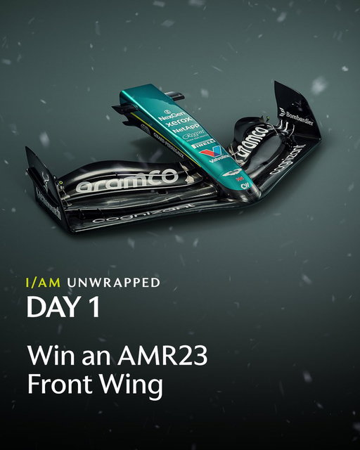 Starting as we mean to go on. 😮‍💨

On day one of our festive giveaway, unwrap a piece of our unforgettable 2023 season - a front wing from the AMR23, raced by Lance at the Australian Grand Prix.

Click below to enter for the chance to win:
https://astonmartinf1.adventcalendaronline.com/ 